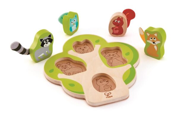 Puzzle Encajable ¿Quién Está en el Árbol? • Hape