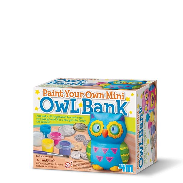 Set Pinta tu Mini Hucha de Búhos • 4M