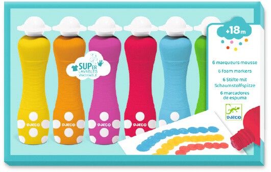 Marcadores de Espuma (6 ud) • DJECO